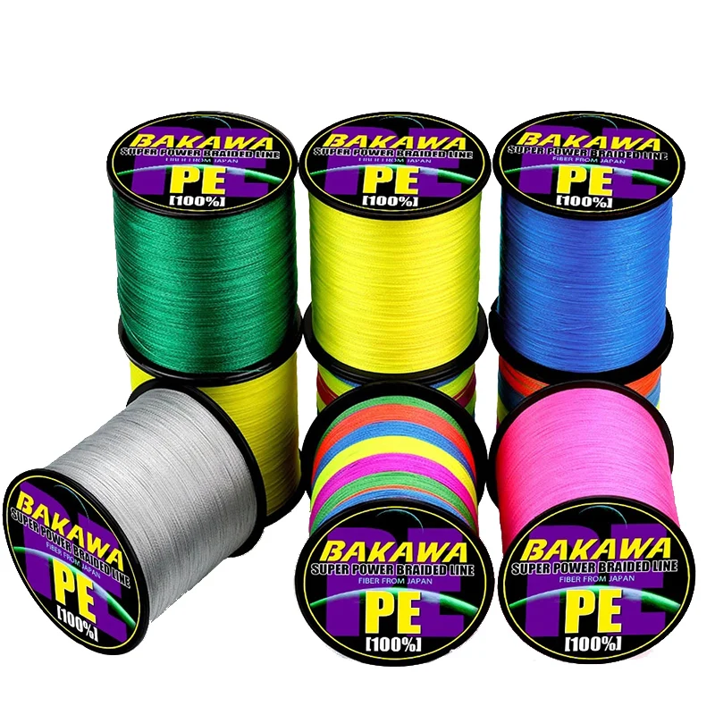 BAKAWA 4 Braided Fishing Line Length:300m/330yds  Diameter:0.2mm-0.42mm,size:10-85lb Japan PE braided line Floating Line