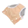 Reusable Adult Diaper Snap Button Closure Pure Cotton Orange Breathable Leakage Proof Elderly Cloth Nappy for Incontinence 2