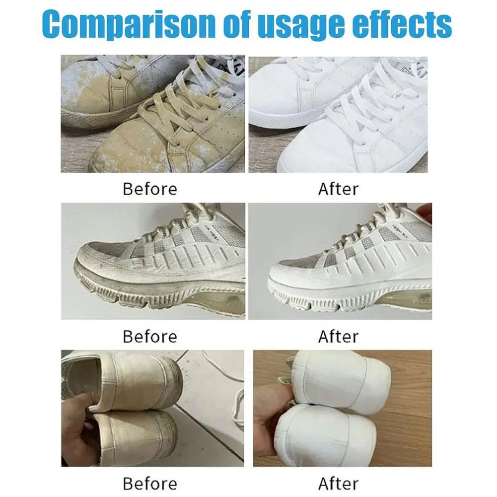Powerful Foam Cleaner for White Sneakers Shoe Stain Remover & Whitener Water Free Sneaker Cleaner Spray