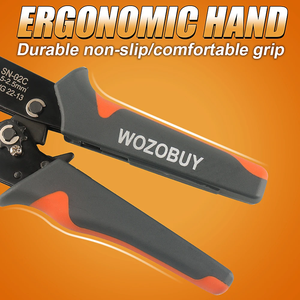 Wire Stripper Wire Terminals Crimping Tool Kit AWG22-13/0.5-2.5mm&sup2; Ratcheting Crimper Tool for Insulated Connectors