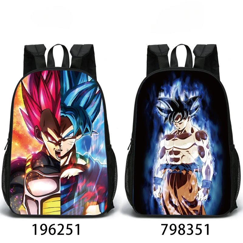 

Двусторонняя школьная сумка с принтом, новинка, рюкзак Goku для учеников начальной школы, спортивный рюкзак на молнии, сумка на плечо для улицы