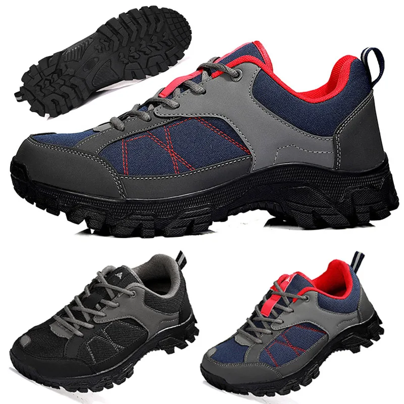 

2024 Men Outdoor Hiking Trekking Shoes Climbing Shoes Mountain Outdoor Trainer Non-slip Hunting Tourism Male Sport Trail Soft