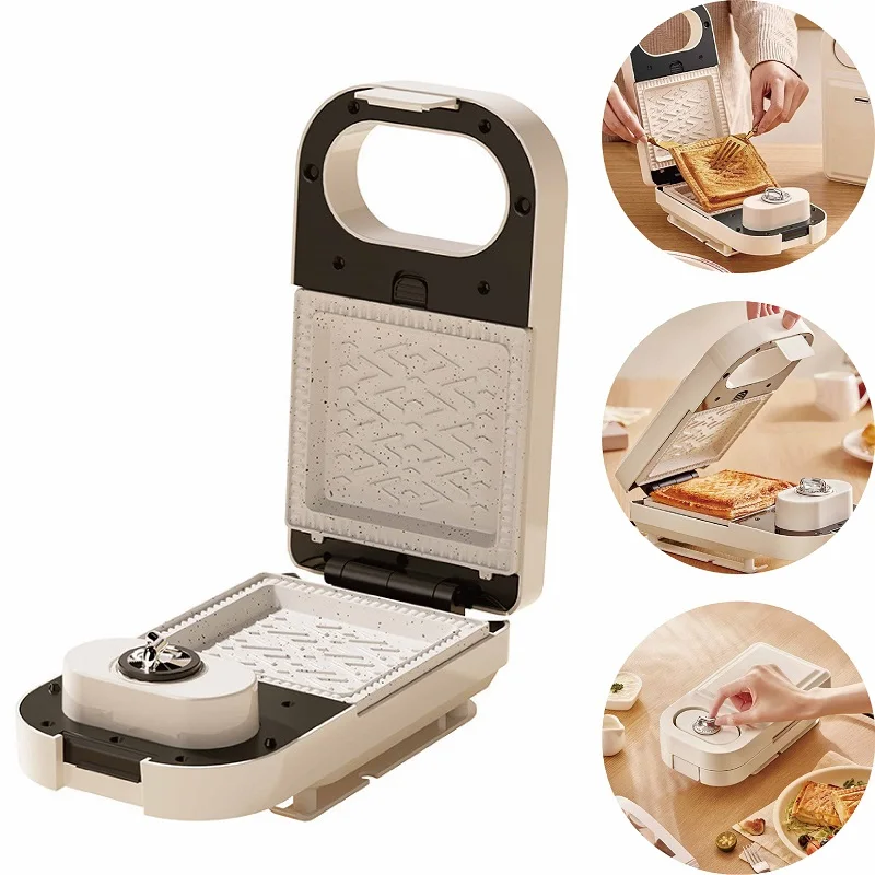 220V Electric Sandwich Machine Waffle Maker Toaster Home Timing Breakfast Machine Takoyaki Pancake Donut Toast 650W