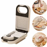 220V Electric Sandwich Machine Waffle Maker Toaster Home Timing Breakfast Machine Takoyaki Pancake Donut Toast Machine 650W 1