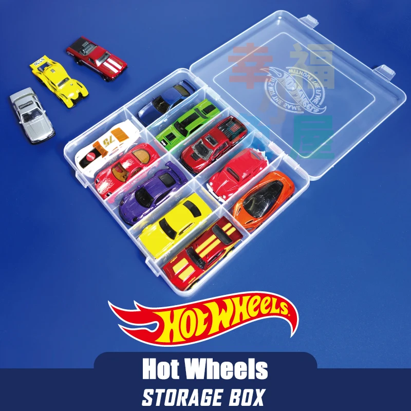Original Hot Wheels Toy Car Storage Box 5pcs/pack Plastic For Diecast 1
