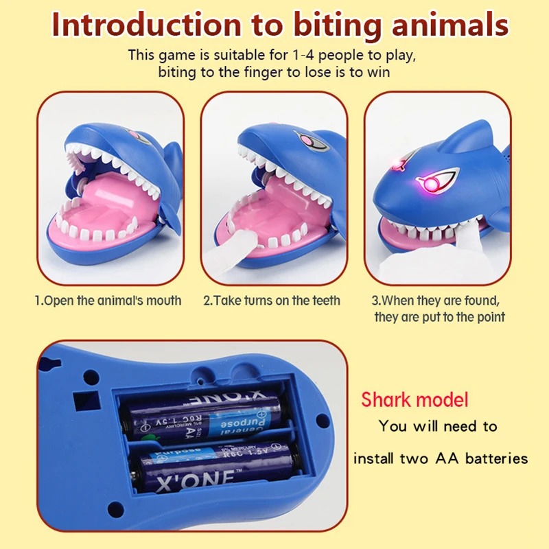 Children Crocodile Shark Mouth Dentist Bite Finger Game Novelty Jokes Pirate Barrel Family Trick prank toys pirate toys joke toys crocodile toys childrens toys parent child interactive toy