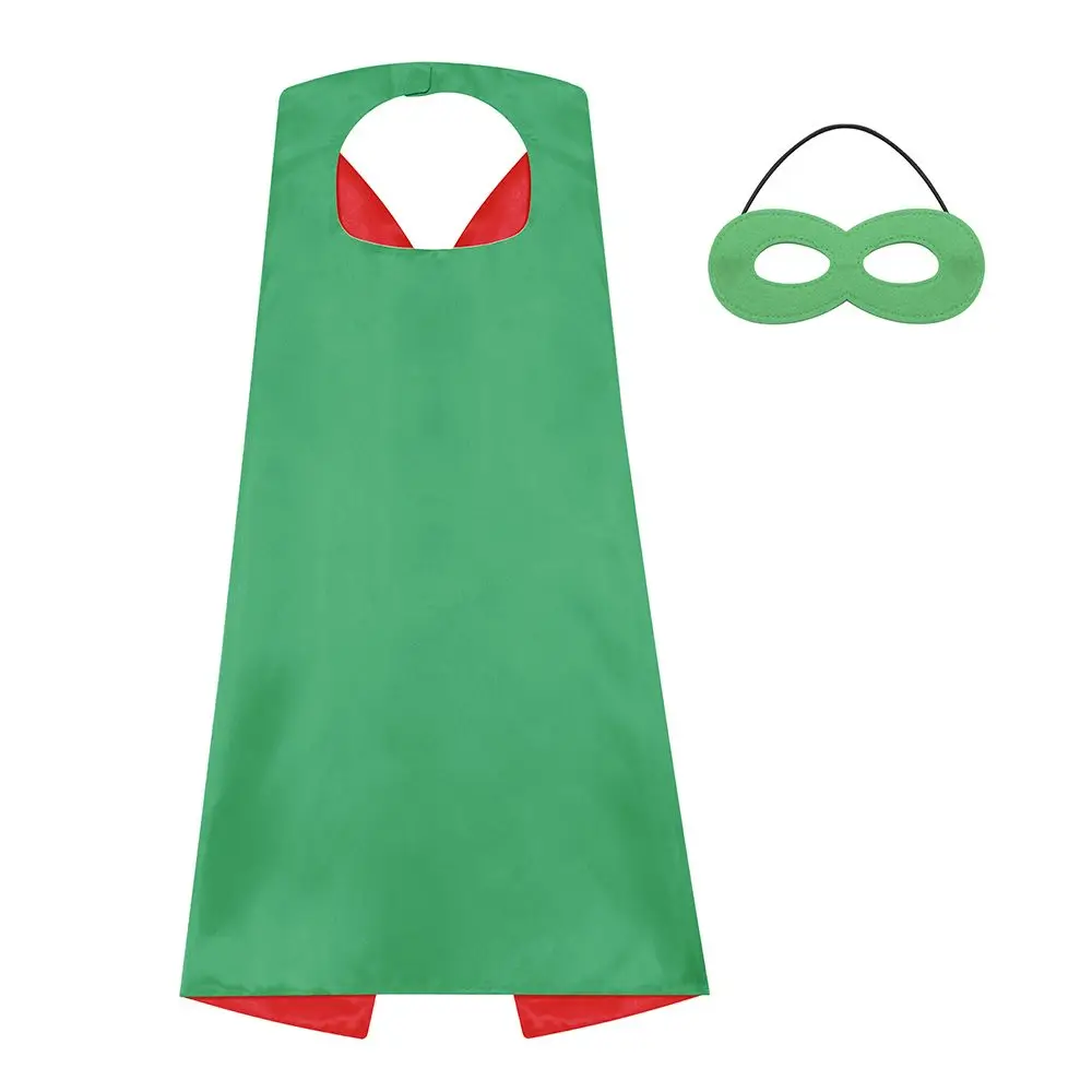 새로운 어린이 선물 공연 소품 소년 소녀 망토 할로윈 코스프레 슈퍼히어로 의상 슈퍼히어로 망토 마스크