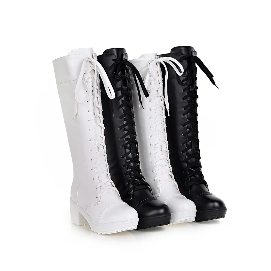 Autumn New Women's Shoes Fashion Women's Boots Ladies Shoes Knee High Sexy Winter Warm Plush Black high boots Winter Snow Boot