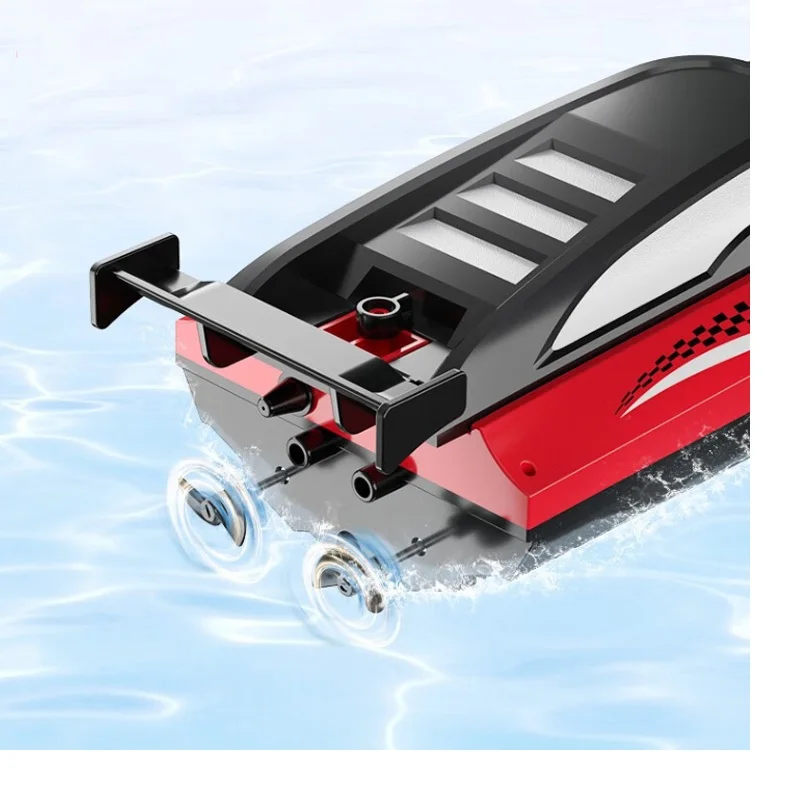 Remote Control Boat Cross-Border Remote Control Boat Electric Toy Charging 2.4G Remote Control Boat Double Spiral Pulp High-Speed Water Contr