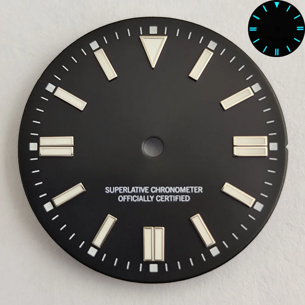 Blue-Green Luminous Dial with 28.5mm Diameter - No Date Window