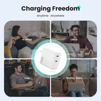 40W 2 Ports USB-C Type-C GaN Fast Charger with Charging Light, Fast Charging Block with 3.3Ft Type-C Charging Cable For IPhone - Image 6