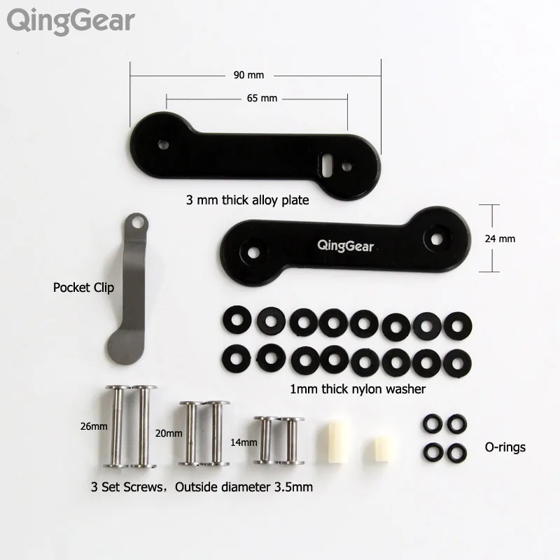 QingGear SKEY Key Organizer Holder door Key Pocket Organization Tool Key Clip With pocket Clip 3 Sets Screw 2