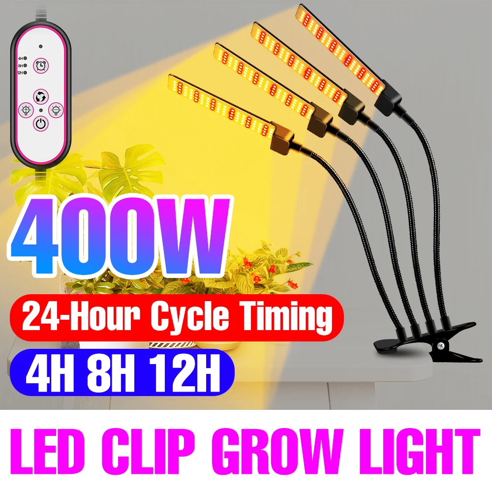 LED Phytolamp For Plants Greenhouse Phyto Lamp LED Clip Grow Light Full Spectrum Plant Fitolamp For Seedlings Flower Grow Tent led grow light bar quantum bars samsung lm301b full spectrum 80w 3500k plant growing lamp for indoor plants greenhouse tent