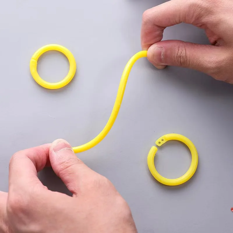 Plastic Binding Rings 100pcs DIY Albums Circle Loose-leaf Book Hoops