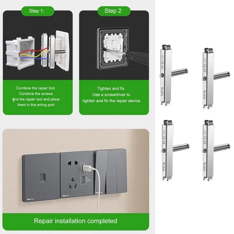 Socket Cassette Repair Cassette Embedded Installation Maintenance Support Rod Wall Socket Repair Device Fit 86-Type