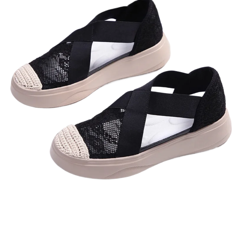 Sneakers Da Donna Vulcanizzate Sandali 2020 Fashion Lady Girl Sandalo Summer Women Casual Jelly Shoes Sandali Hollow Out Mesh Flats