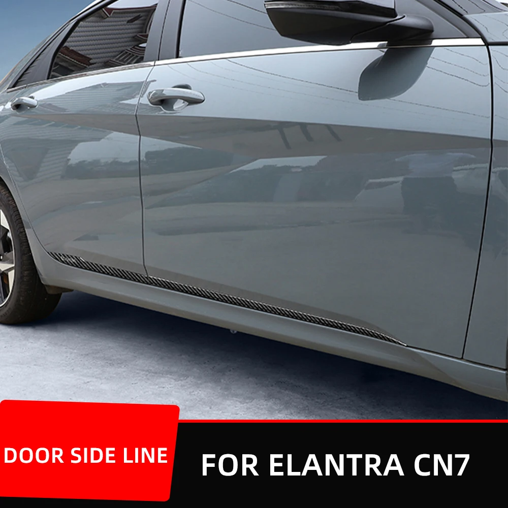 

Для Hyundai Elantra CN7 2020 2021 2022 2023 ABS хромированный корпус боковой линии двери молдинг крышка протектор кромки полосы Стайлинг детали