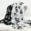 Summer Beach Long Shawl Fahion Skull Print Chiffon Silk Scarf Mulim Hijab For Man Women Soft Thin 50*150cm 5