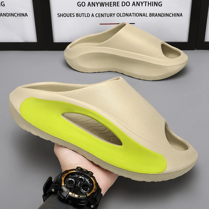 Summer Sports Slippers Women's Men's Thick Bottom Thick Bottom Slippers Soft EVA Hollow Unisex Sports Sandals Casual Beach Shoes