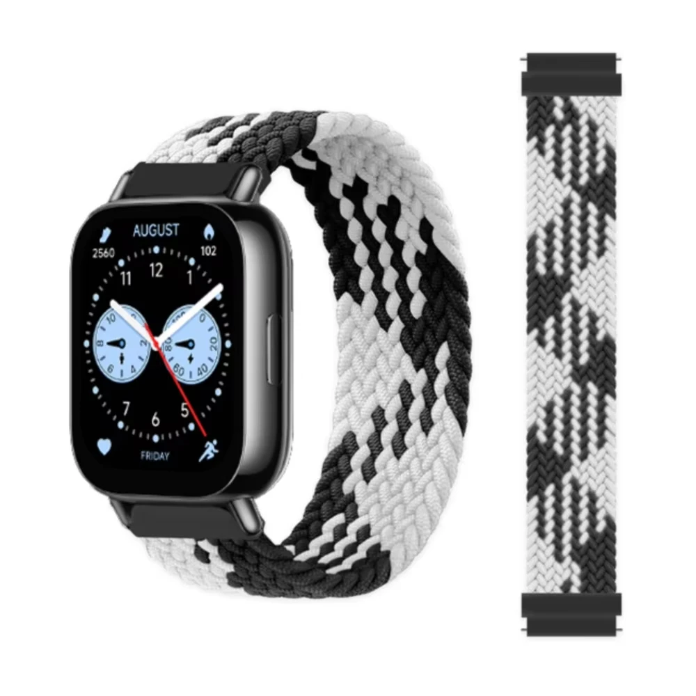 Braided Solo Loop Sport Strap for Smartwatch - 22mm Replaceable Bracelet Strap