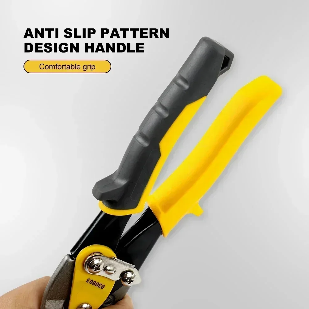 1Pcs Professional Aviation Snip Tin Snips Set Metal Cutter Shear Scissors for Cut Sheet Metal Steel Straight Left & Right Cut 5