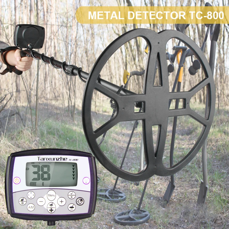 TC 800 Metal Detector 12 8 Inch Underground Professional Depth Search Finder Gold Detector Treasure Hunter