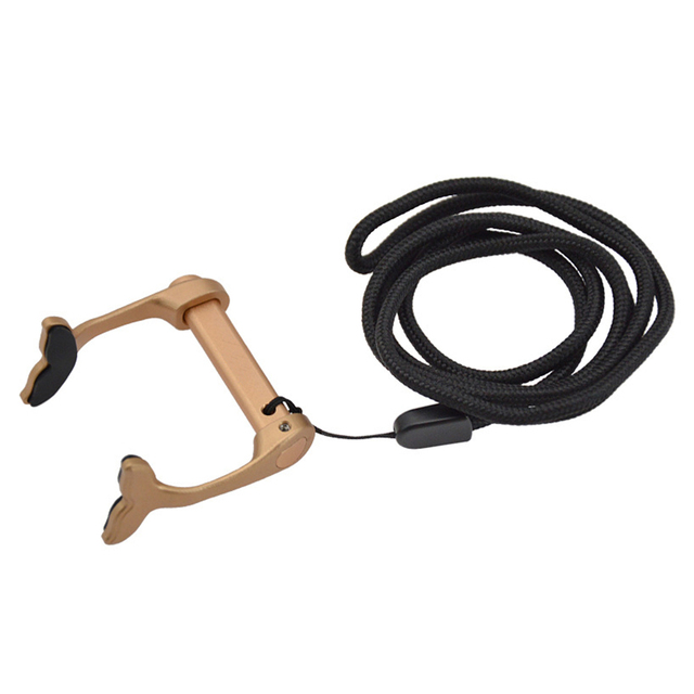 Nonslip Diving Nose Clip Aluminum Alloy Swimming Nose Clip with Anti-Lost Rope for Freediving Snorkeling Spearfishing