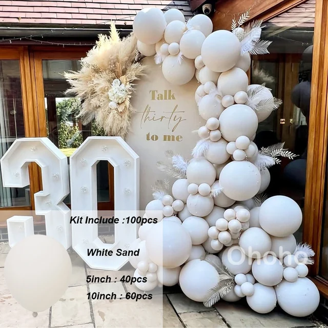 Beige Gold Balloons Pack Of 60 – Wedding & Boho Party Decor With Metallic Champagne Gold & Confetti Balloons