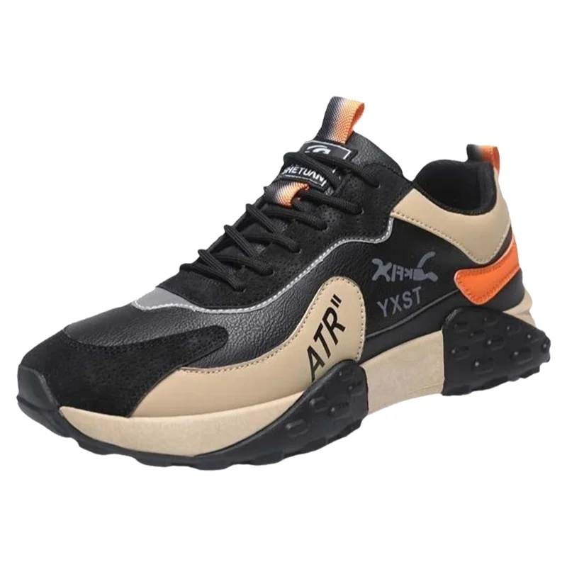 Men's Pilot Sport Shoes Spring Trend Soft Bottom Running Casual Cotton Shoes Leather Surface Comfortable Flat Heel Slip-On - Image 6