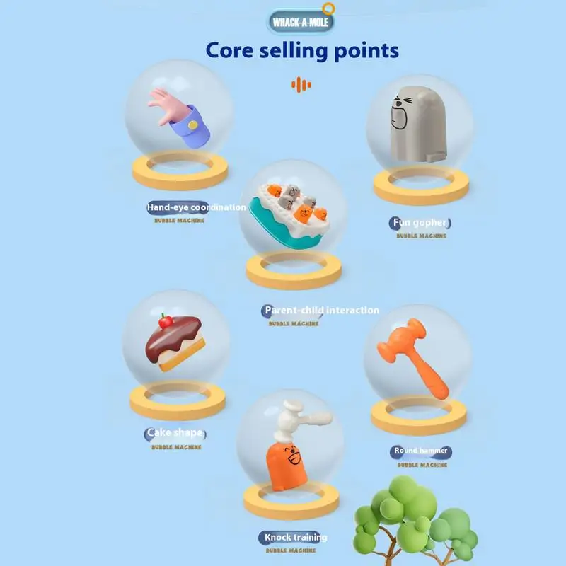 Wack A Mole Educational Cake Shape Toy Cake Shape Early Learning And Interactive Play For Kids Toddler Pounding Preschool Toy