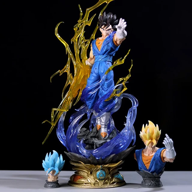 Figuras De Ação Bola De Dragão Figura Cabeça Dupla Vegetto SSJ4 Filho Goku  Vegeta 37cm PVC Anime Coleção De Estátua Modelo Boneca Brinquedos Presente  - Escorrega o Preço