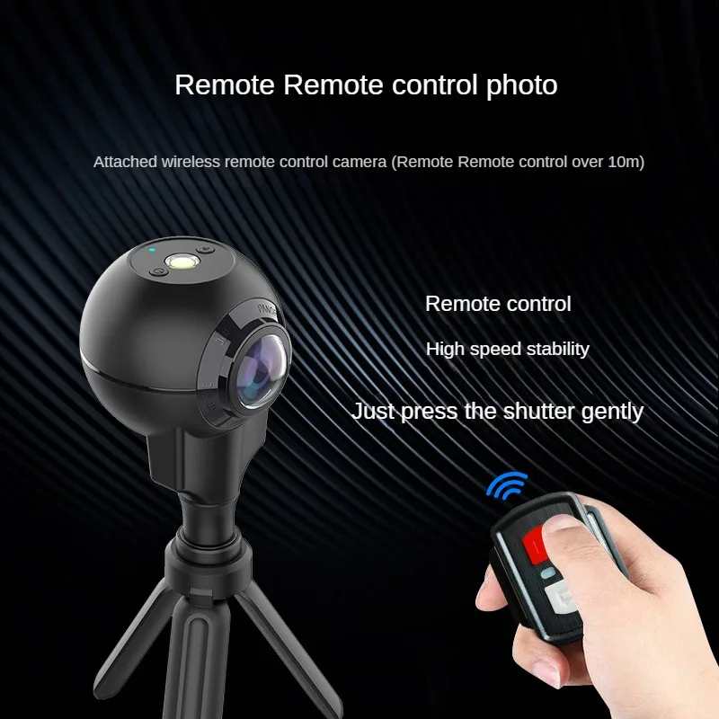 IjoyerA6 Panoramic Camera Hydropower Decoration A6 High-definition 360vr House Inspection 720-degree Car Interior Camera Remote