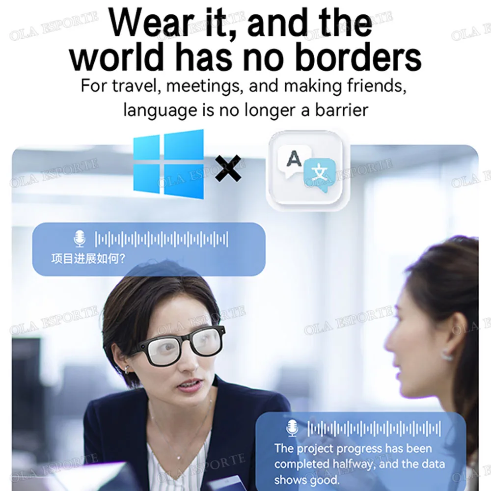 New HD AI Smart Glasses Photochromic Multifunction Bluetooth Call Voice Assistant Music Player Chat gpt Translate Camera Glasses