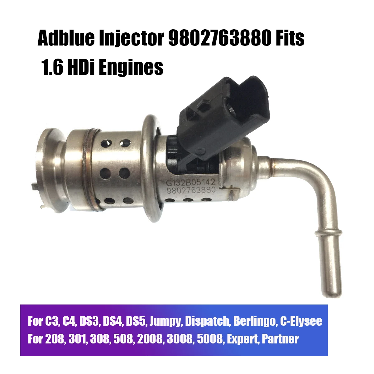 

Клапан топливной форсунки Adblue 9802763880 для Citroen C3 C4 DS3 DS4 Berlingo Peugeot 208 308 508 2008 3008 5008
