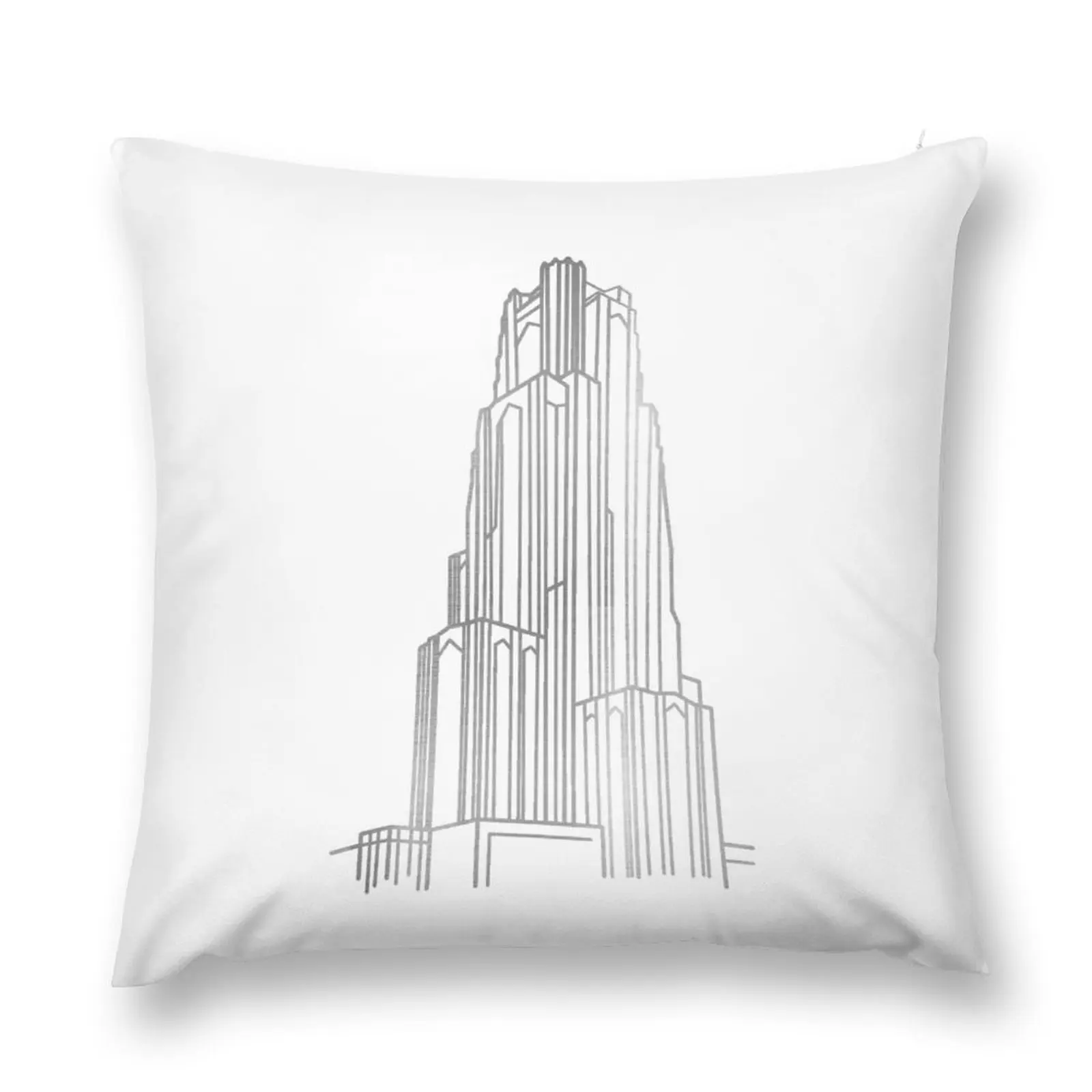 

Silver Cathedral of Learning Throw Pillow Christmas Pillow Cases Pillowcases Couch Cushions