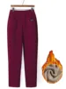 Thiened Fce Women's Casual Pants Autumn Winter High Waist Harlan Velvet Trousers Warm Comfortable Polyester Fiber