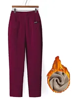 Thiened Fce Women's Casual Pants Autumn Winter High Waist Harlan Velvet Trousers Warm Comfortable Polyester Fiber
