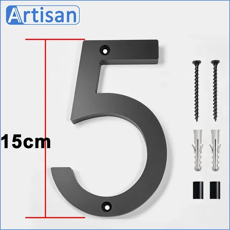 5-6 Inches House Number Outdoor Home Outdoor Hotel Numbers 26 Letter Address Plate Number Signs Acrylic Custom Name Street Signs