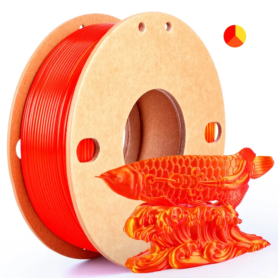 Three Color PLA Silk Filament 250g per Roll Net Weight, Suitable for FDM 3D Printers, 1.75mm Silk PLA 3D Printing Material. image 13