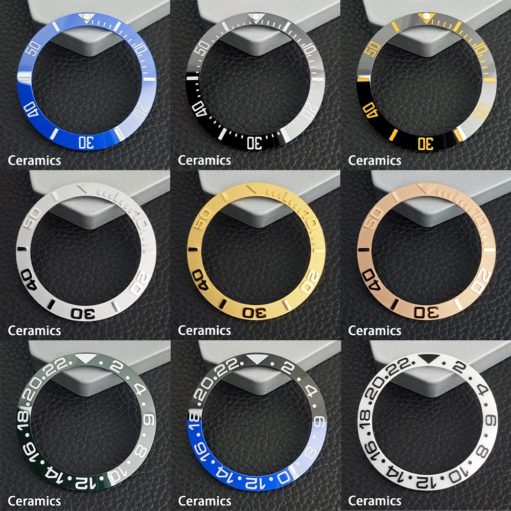 Elegant 40mm Ceramic/Aluminum Watch Bezel Insert - Premium Mechanical Watch Accessory