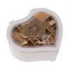 Heart Shape Dancing Ballerina Music Box PLastic Jewellery Box  Carousel Hand Crank Music Box Mechanism Gift For Valentine's Day 6