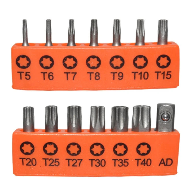 

14Pcs Electric Screwdriver Bit Combination Set T5-T40 Plum Blossom Screwdriver