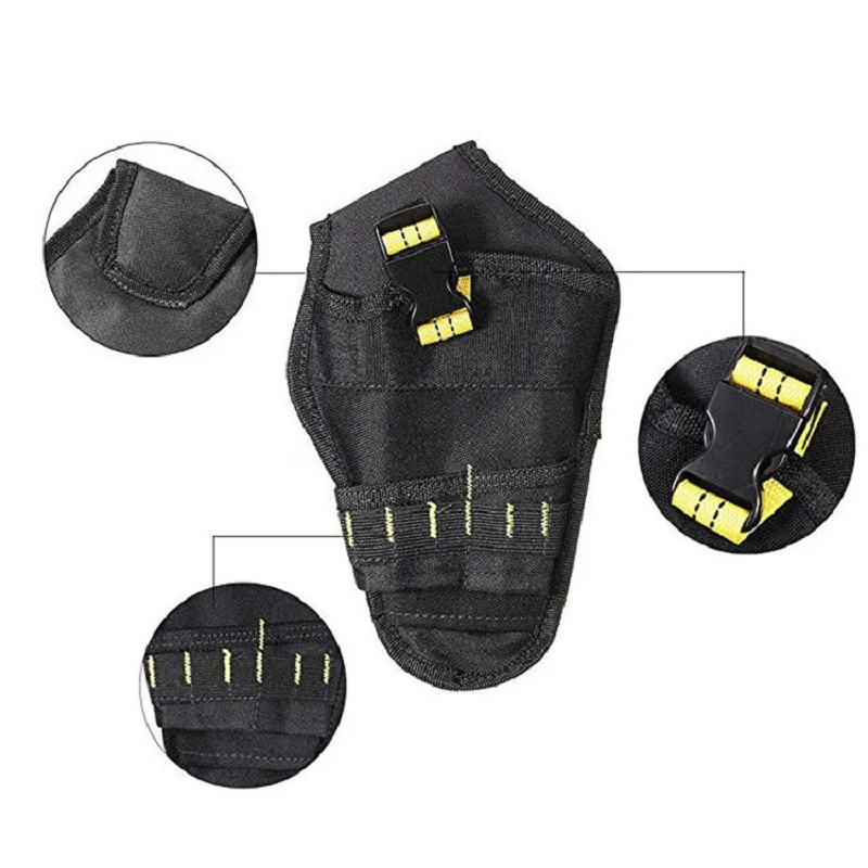 Portable Heavy Duty Drill Holster Electrician Tool Bag Drill Chuck Belt Storage Pocket For Cordless Drill Professional Tool Bag - Image 5