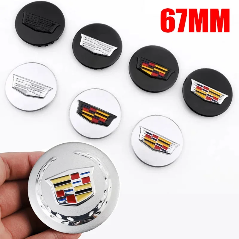 67mm 자동차 휠 센터 허브 캡 림 커버 스티커 캐딜락 CT5 STS XLR C..
