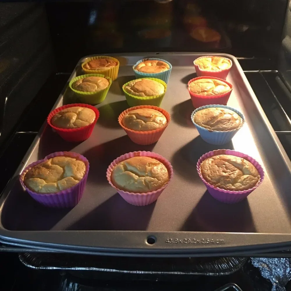 12 Cups Silicone Muffin Pan - Nonstick BPA Free Cupcake Pan Regular Size  Silicone Mold - AliExpress