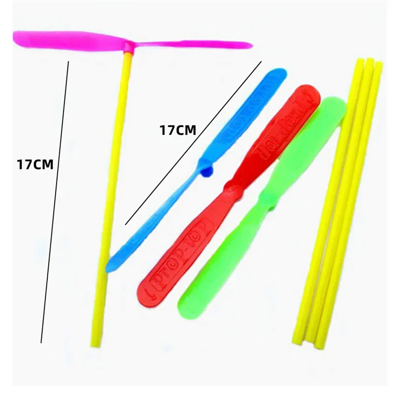 Anti Stress Toy Plastic Bamboo Dragonfly Propeller Outdoor Toy Kids Gift Flying Mini Whirl A Copter Helicopter Party Favor 10pcs stress relief toys party toys