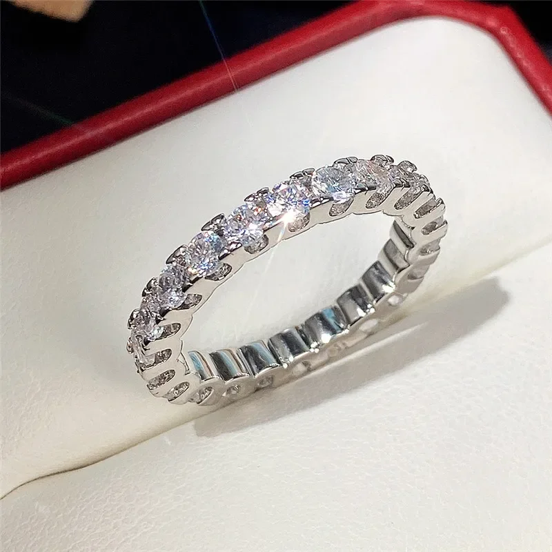 Womens Ring Brilliant Cubic Zirconia Wedding Party Daily Wearable Jewelry