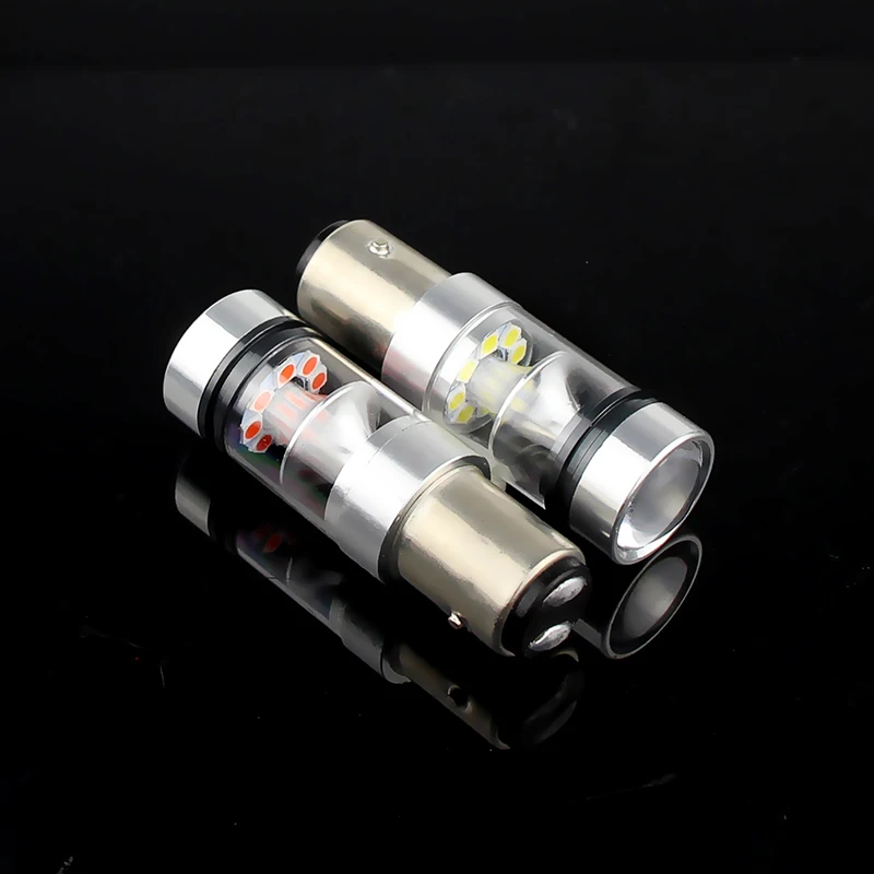 2PCS LED BAZ15D P21/4W LED    ڵ    극ũ    DRL 12V
