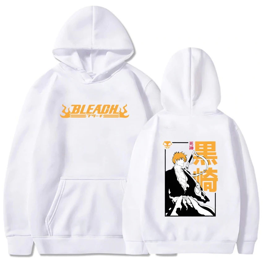 Japan Anime Bleach Harajuku Kurosaki Ichigo Manga Hoodies Gothic Cool
