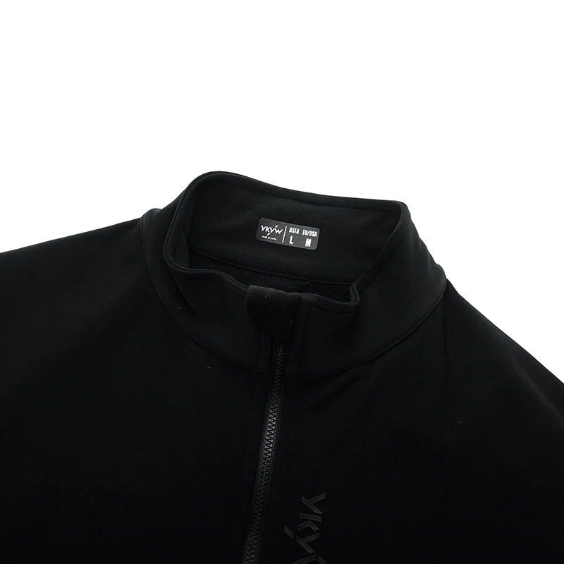 YKYWBIKE Herren Radtrikot 5-15 ° C Herbst Warme Fleecejacke Rennrad Kleidung MTB Rennrad Top Carvico Fahrradshirt – Detail 9
